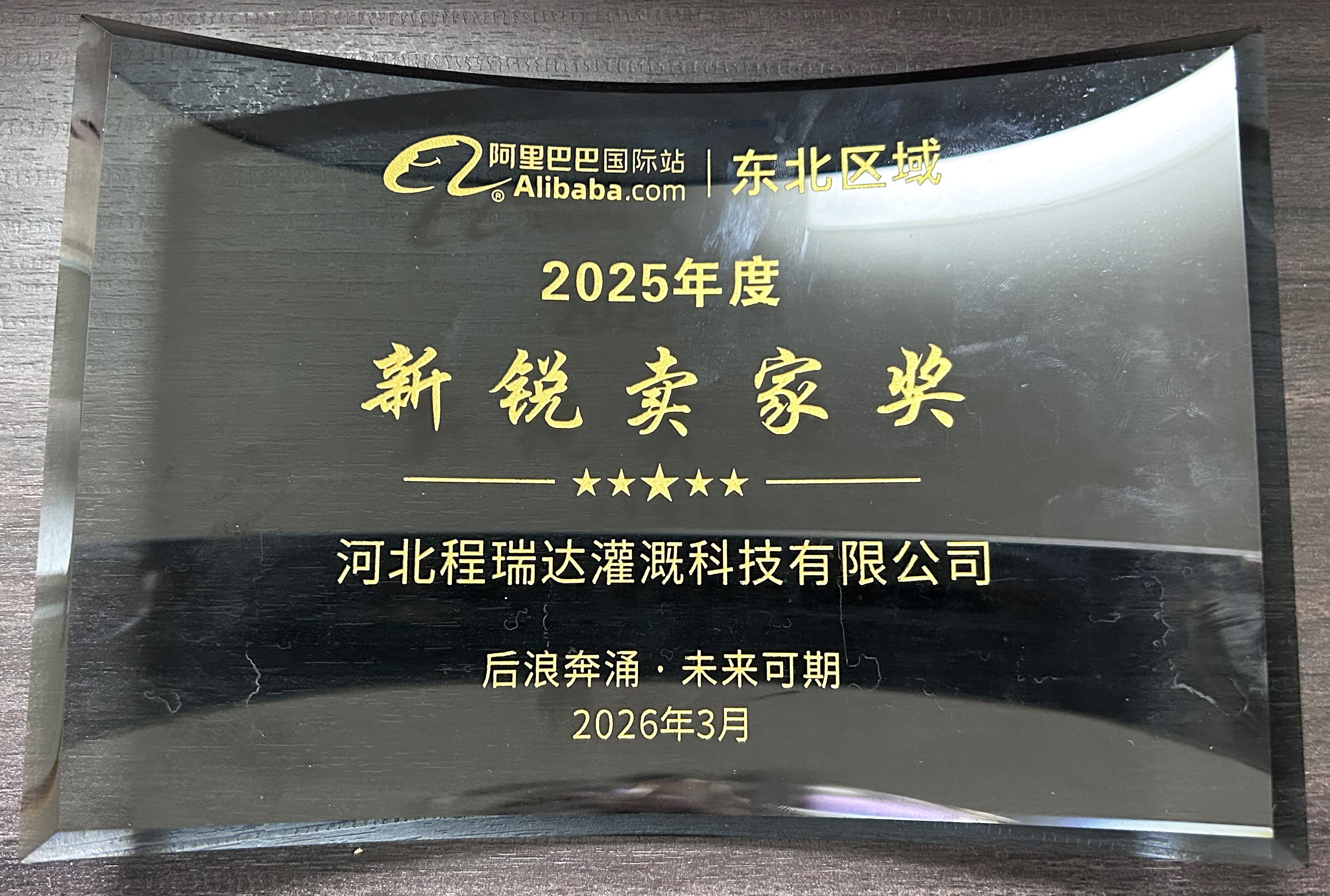 甘南程瑞达灌溉 | 荣获阿里国际站新锐卖家奖